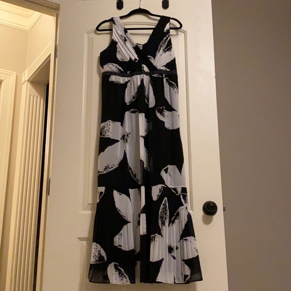 Black floral maxi dress